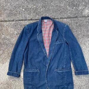 Vintage 80s Jordache Denim Blazer Jacket Mens